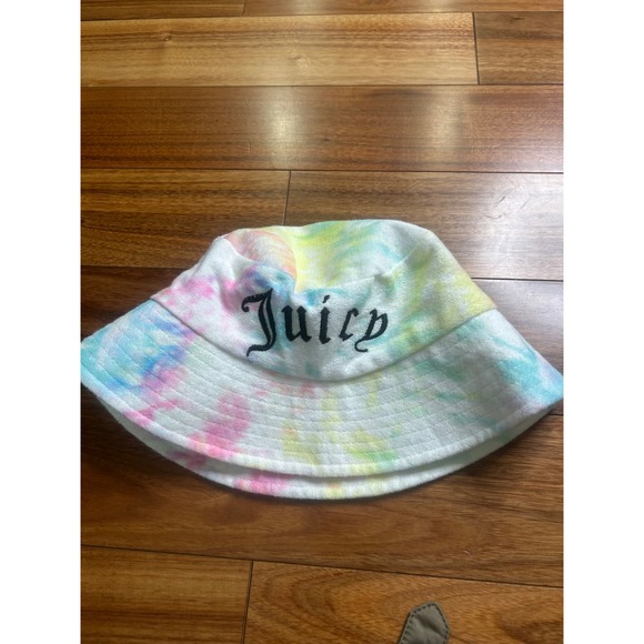 Juicy Couture Accessories - Juicy Couture Bucket Hat Tie Dye Terry Cloth Logo Crown Y2K One Size‎